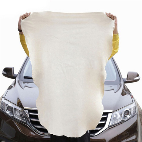 Cleaning Cloth Natural Chamois Leather Car Wash Suede Absorbent Quick Dry Towel 