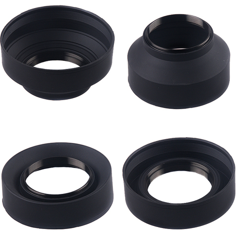 49 52 55 58 62 67 72 77 82mm 3-Stage 3 in1 Collapsible Rubber Foldable Lens Hood for canon nikon DSIR Lens camera ► Photo 1/1