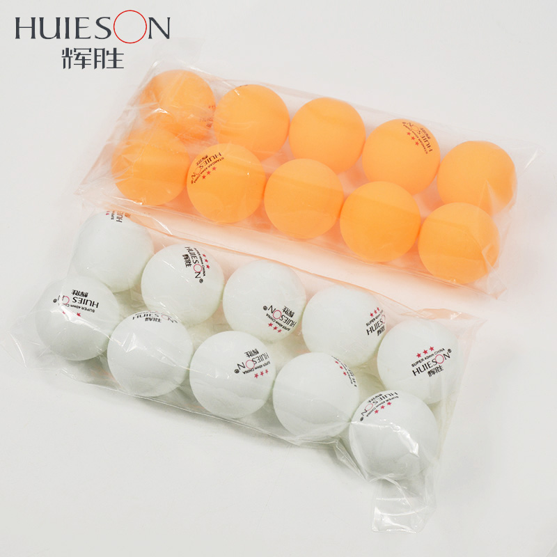 Double 50Pcs White/Orange Plastic Table Tennis Ping Pong Balls Sports Training