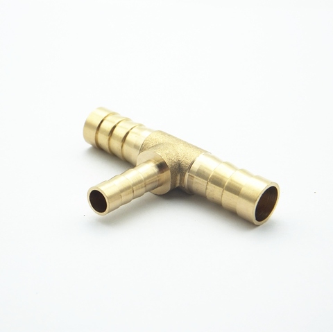 Tee Type Reducing Hose Barb Brass Barbed Tube Pipe Fitting Reducer Coupler Connector Adapter For Fuel Gas Water ► Photo 1/3