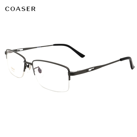 Titanium Computer Glasses Frame Men Eyeglasses Myopia Optical Prescription Reading Eyewear Wide Square Spectacles Clear Eye Lens ► Photo 1/6