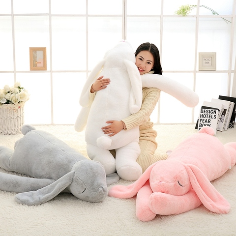 Lovely Giant Animal 90cm 120cm Soft Cartoon Big Ear Bunny Plush Toy Rabbit Stuffed Pillow Girl Gift ► Photo 1/6