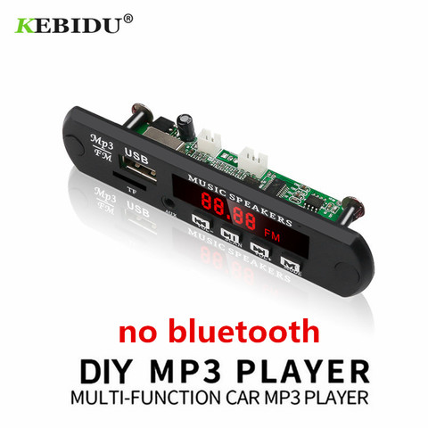 KEBIDU usb mp3 module no bluetooth 12V MP3 WMA Decoder Board Audio Module FM AUX USB TF Radio For Car Remote Music Speaker ► Photo 1/6