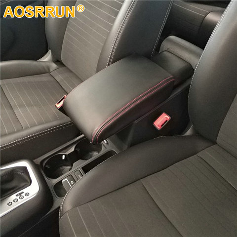 AOSRRUN PU leather Car Armrest Box Cover Car Accessories For VW Volkswagen Tiguan MK1 2007-2014 ► Photo 1/1