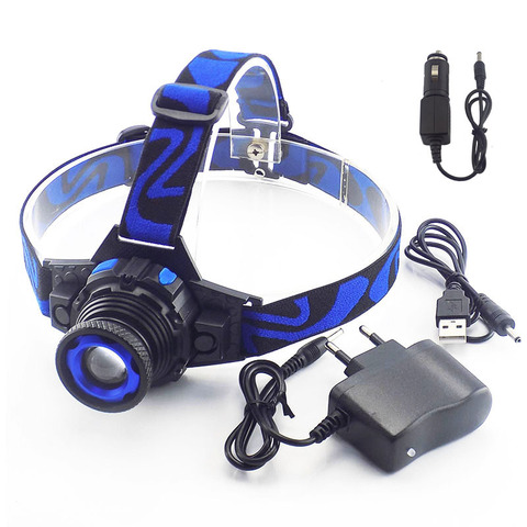 Powerful Q5 LED Frontal Led Headlamp Headlight Flashlight Rechargeable Linternas Lamp Torch Head lamp Build-In Battery Charger ► Photo 1/6