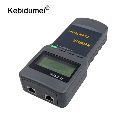 kebidumei Portable SC8108 LCD Wireless Network Tester Meter&LAN Phone Cable Tester & Meter With LCD Display RJ45 ► Photo 1/6