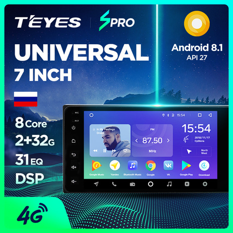 TEYES SPRO android 8.1 Universal Car Multimedia Player Stereo for toyata VIOS CROWN CAMRY HIACE PREVIA COROLLA RAV4 ► Photo 1/6
