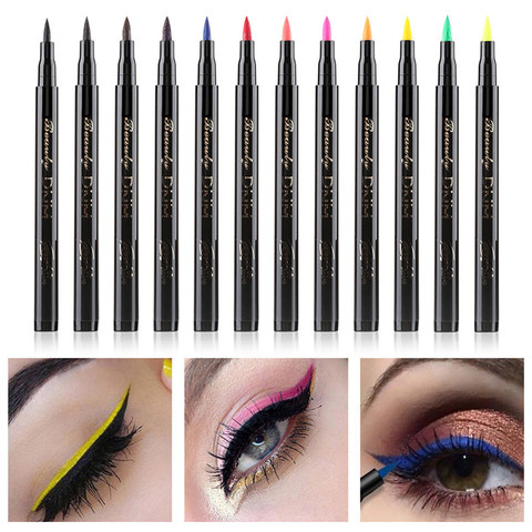 Cat Eye Makeup Waterproof Neon Colorful Liquid Eyeliner Pen Make Up Comestics Long-lasting Black Eye Liner Pencil Makeup Tools ► Photo 1/6