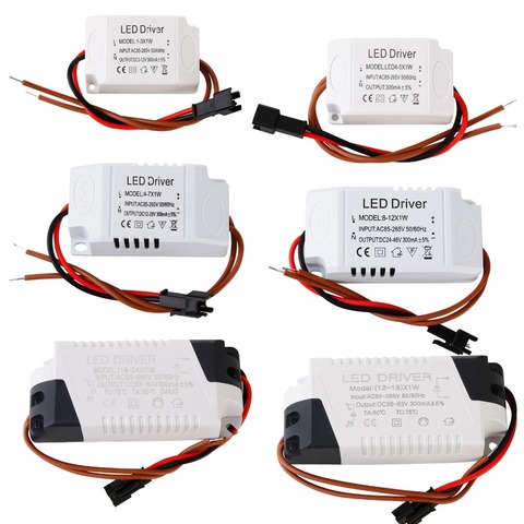 herhaling verlamming Initiatief LED Constant Current Driver 85-265V 1-3W 4-5W 4-7W 8-12W 18-24W Power  Supply Output 300mA External Drive For LED Downlight - Price history &  Review | AliExpress Seller - Ranpo Lighting Technology CO.,