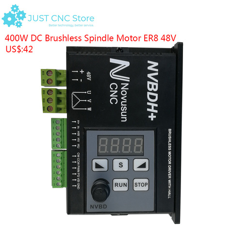 NVBDH+ NVBDL+ Brushless DC Motor Driver Controller 400W Digital display screen CNC milling machine Spindle ► Photo 1/6