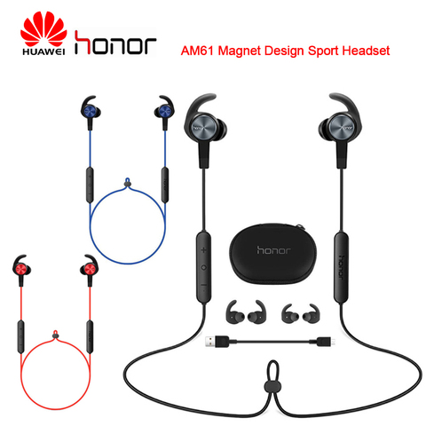 Huawei Honor xSport AM61 Bluetooth Wireless Earphone Magnet Design Outdoor Sport headset for Huawei Mate 20 Pro P30 P30 Pro ► Photo 1/6