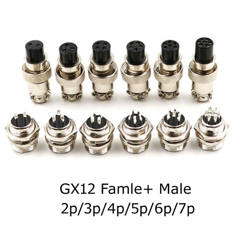 GX12 GX16 GX20 2/3/4/5/6/7/8/9/10/11/12/13/14/15P Pins Female Male Air Aviation Connectors Power Cables Electrical Plug Socket ► Photo 1/6