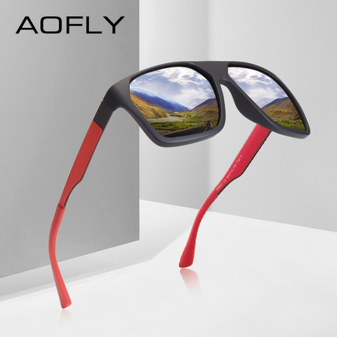 AOFLY BRAND DESIGN Polarized Sunglasses Men Classic Sunglasses Men's Driving Shades Male Unique Temple Oculos De Sol AF8113 ► Photo 1/1