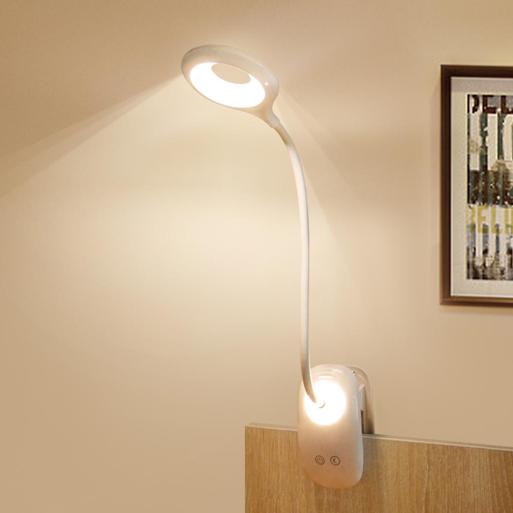 Flexible usb 28 led light clip on bed table desk lamp reading light EC 