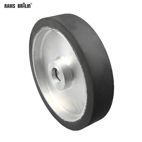 250*50mm Belt Grinder Smooth Rubber Contact Wheel Abrasive Sanding Belt Set with Bearings ID 12.7mm or 15mm Installed ► Photo 1/5