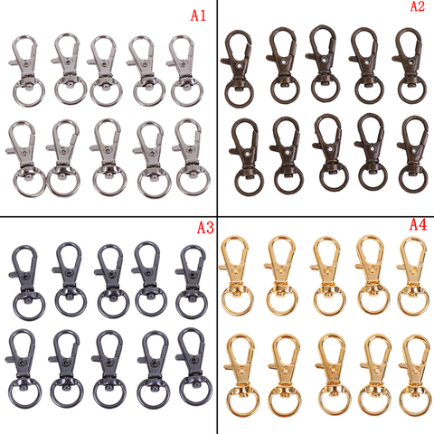 10Pcs/lot Bag Clasps Lobster Swivel Keychain Trigger Clips Snap Hook Keyring Holder Fashion Jewelry Accessories ► Photo 1/6
