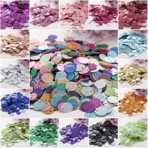 6mm 10mm 20mm Glitter Sequins Flat Round PVC Sequins with Flash Powder paillettes For Craft lentejuelas para manualidades 20g ► Photo 1/6