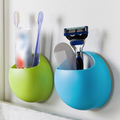 Bathroom Accessories Toothbrush Holder Wall Suction Cups Shower Holder Cute Sucker Toothbrush Holder Suction Hooks Bathroom Set ► Photo 1/6