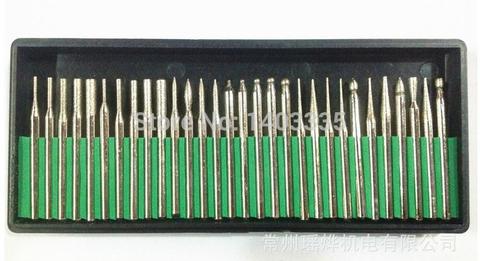 NEW 30 Diamond Burrs For Dremel Rotary Tool Drill Bit Dremel Engraving parts 3mmShank 30 in 1 Grinding needles polishing needle ► Photo 1/2