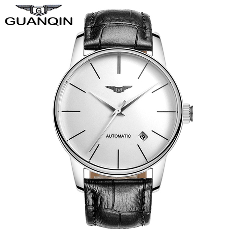 Quality GUANQIN Watches Men Top Luxury Brand Automatic Mechanical Watch Hardlex Waterproof Watches Leather Male Wristwatches ► Photo 1/6