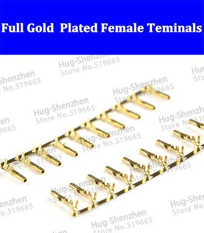 Female 5557 ATX / EPS PCI-E Full Gold Plated terminals Crimp Pins for 4P 6P 8P 10p 12p 14p 16p 18p 24P male connector shell ► Photo 1/2