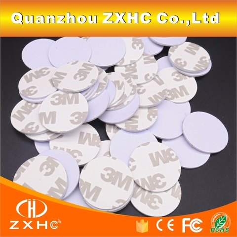 (10PCS/LOT) TK4100(EM4100) RFID 125khz 3M Stickers Coins 25mm Smart Tags Read-only Access Control Cards ► Photo 1/6