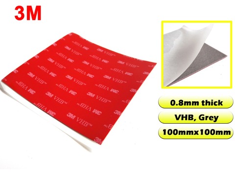 VHB 3M 5608 Double Sided Adhesive Acrylic Foam Tape Sticker Mounting Tape Gray 100mm*100mm*0.8mm ► Photo 1/3
