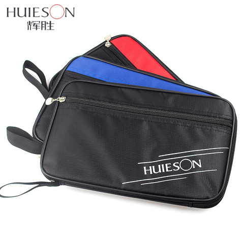 Huieson Exclusive Quality Rectangle Table Tennis Racket Case Bag Ping Pong Paddle Bat Container Bag Red/Blue/Black ► Photo 1/4