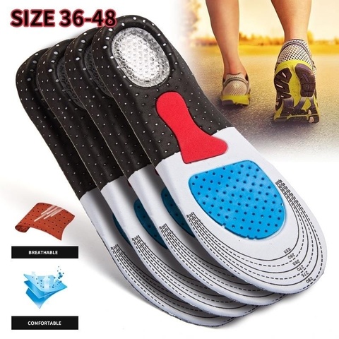 Silicone Insoles Oversize Gel Shoe Pads Orthopedic Insole EVA Cushioning Foot Care Insoles For Hiking Football Sports Men Women ► Photo 1/6