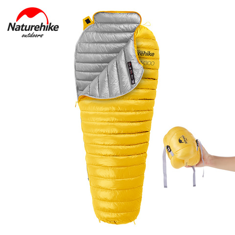 Naturehike Sleeping Bag Ultralight CW300 Compact Goose Down Sleeping Bag Winter Waterproof Mummy Hiking Camping Sleeping Bag ► Photo 1/6