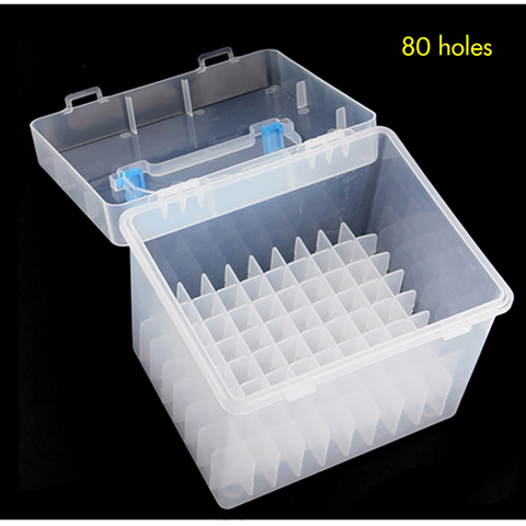 Clear 80 / 60 Holes Plastic Carrying Marker Case Holder Storage Organizer Box for Paint Sketch Markers - Fits for Markers Pen ► Photo 1/6