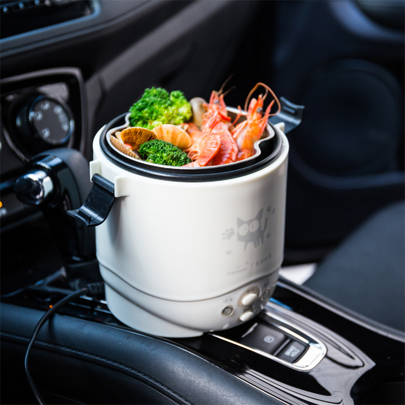 1.6L Mini Electric Rice Cooker 12V 24V For Car And Truck Travel Portable  Soup Pot Cooking Pot 12H Appointment - AliExpress