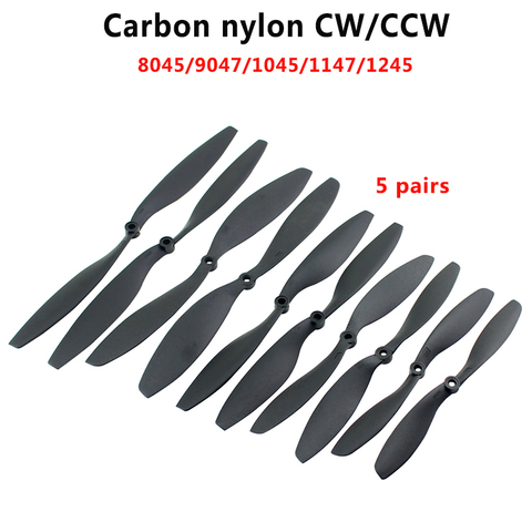 5Pairs 8045/9047/1045/1147/1245  Carbon Fiber Nylon Propeller CW/CCW Prop For RC Qudcopter UAV Drone VS APC Prop ► Photo 1/5