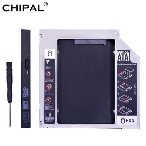 CHIPAL Original Foxconn Chip PATA IDE to SATA 3.0 12.7mm 2nd HDD Caddy for 2.5