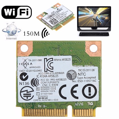 Bluetooth V4.0 Wifi Wireless Mini PCI-Express Card For Atheros AR5B225 DELL DW1703 CN-0FXP0D ► Photo 1/6