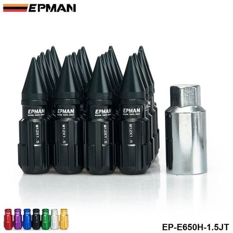 Racing Aluminum Lock Lug Nuts With Spikes 20pcs 12x1.5 W/Key Universal Fit For Honda Civic Toyota  EP-E650H-1.5JT ► Photo 1/6