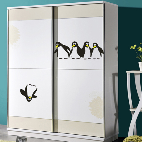 Cartoon Funny Penguins Wall Sticker kids Children's room Fridge Decoration poster Mural art Decals DIY stickers for Home Decor ► Photo 1/6