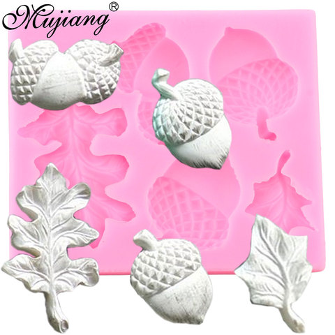 Pine Cone Nut Silicone Molds Acorn Leaf Christmas Fondant Cake Decorating Tools Cupcake Candy Fimo Clay Chocolate Gumpaste Mould ► Photo 1/6