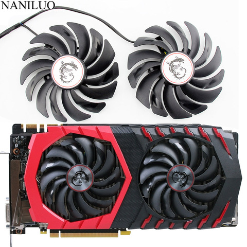 2PCS PLD10010S12HH DC12V 0.40A 4PIN FOR MSI RX470 480 570 580 GTX1080Ti 1080 1070 1060 GAMING Graphics Card Cooler Fan PLD10010S ► Photo 1/6