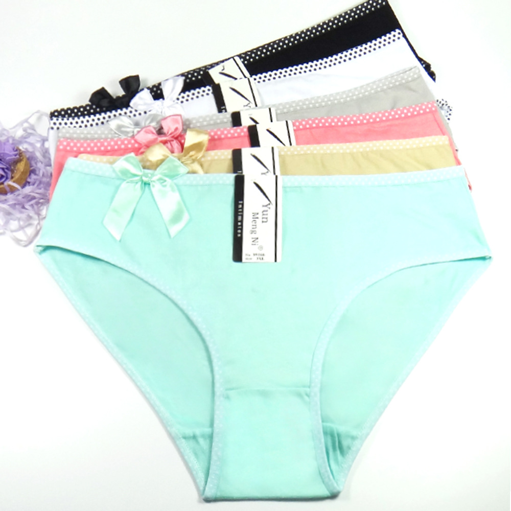 Free Shipping 4Pcs/lot 2XL/3XL/4XL Plus Size Briefs Women Underwear Flower  Print Ladies Panties