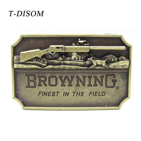 Browning Belt Buckle Finest in the Field Bronzer Rectangle Design Hunting Men Belt Buckle Suitable for 4cm Width Belt Fast Ship ► Photo 1/3