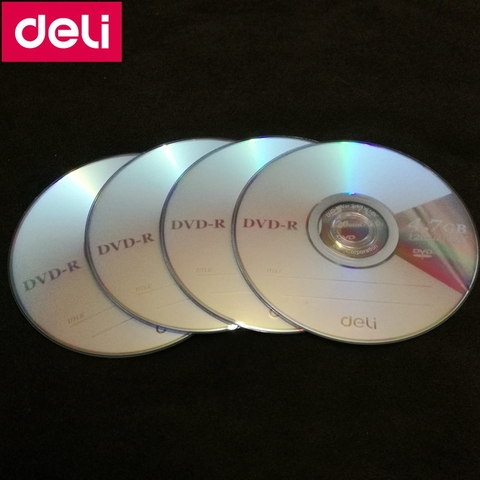 4PCS/LOT Deli 3724 DVD-R blank disc Recordable DVD Single Chip recordable digital versatile disc  4.7GB/120min/16x DVD-R Disc ► Photo 1/1