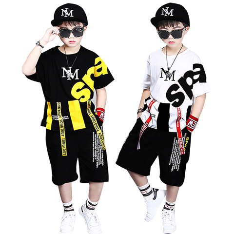 children tracksuits 4-12Y Boys Clothing Enfant tshirt+harem pant Fashion Boy Clothes Cool Kids Hip Hop Clothing Sports Suit ► Photo 1/1