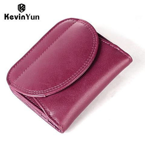KEVIN YUN fashion women wallets genuine leather female small wallet purse mini coin purse ► Photo 1/6