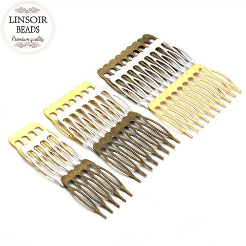 10pcs/lot 5/8/10 Teeth Metal Hair Comb Hair Clips Claw Hairpins DIY Jewelry Findings & Components Wedding Hair Jewelry F1810 ► Photo 1/5