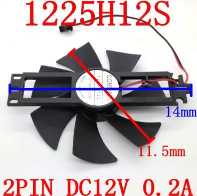 Free Shipping   DC BRUSHLESS FAN 1225H12S  2PIN 12V 0.2A 11.5mm For Induction Cooker Cooling Fan ► Photo 1/2