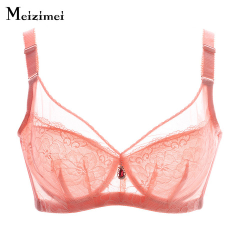 Meizimei Ultra Thin Lace Bralette Sexy Top Bh Super Push up Bras for women Plus Size BCD Underwear Brassiere lingerie Intimates ► Photo 1/6