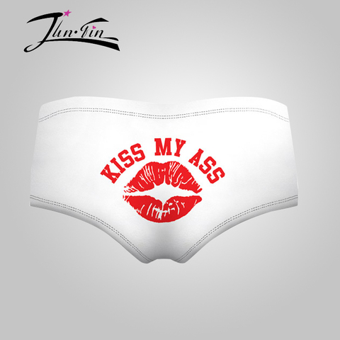 Lovely Printing letter kiss me Love 3D printed underwer Cotton Briefs Cute Printing womens panties briefs  sexy panty female ► Photo 1/4