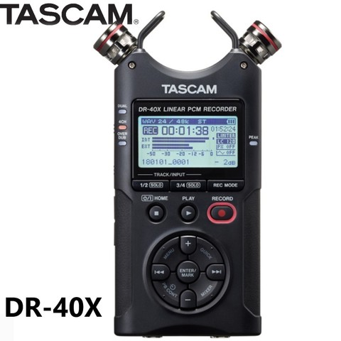 Upgraded TASCAM DR40X DR-40X portable versatile four track digital audio recorder pen interview recorder USB audio interface ► Photo 1/6