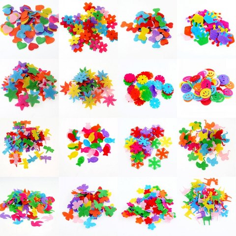 100pcs/lot Random Mixed Color multi shapes felt patch applique Felt scrapbooking sticker DIY Felt Pads ► Photo 1/6